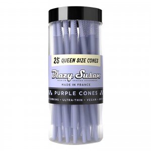 Blazy Susan Purple Queen Size Cones 120/ 40mm - 25ct Jar